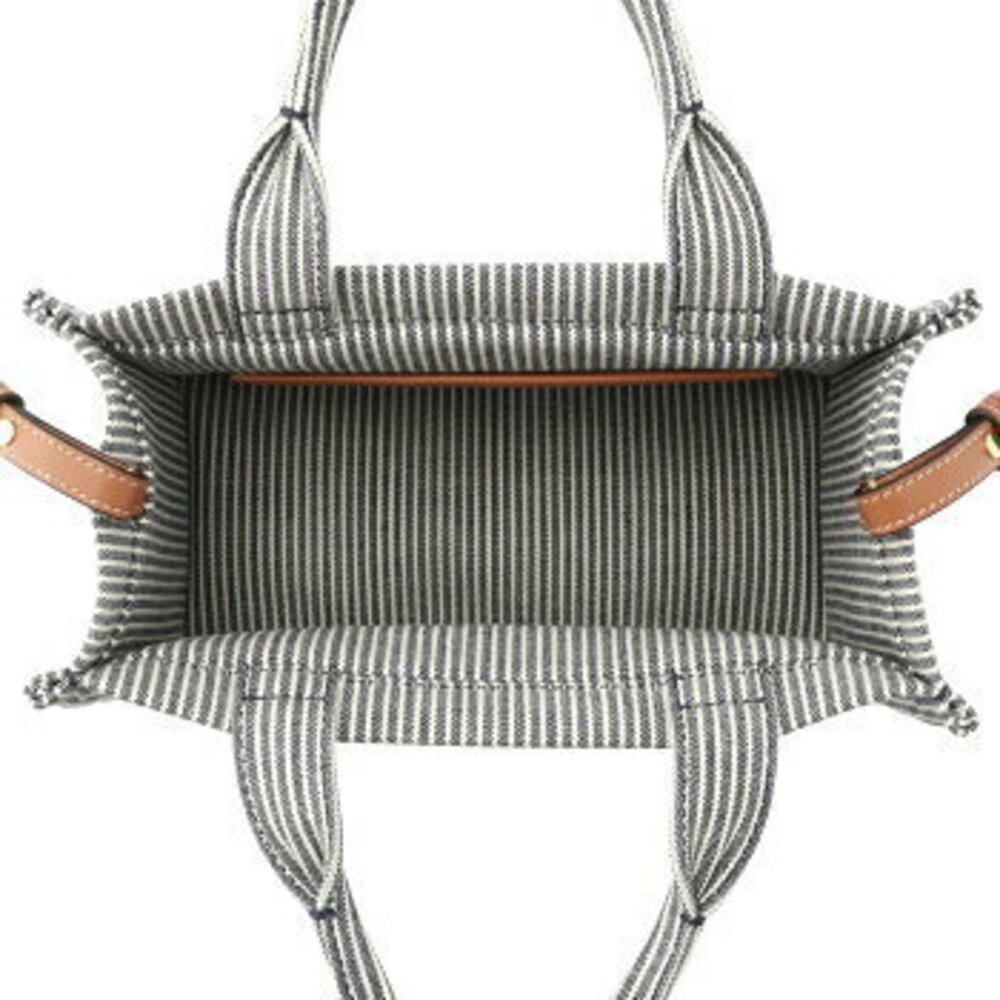 Celine Tote Bag THAIS Cabas Striped Textile Logo Shoulder - Picture 6 of 8